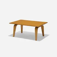 OTW coffee table by Charles and Ray Eames, 1946, birch plywood, sold Feb 2016