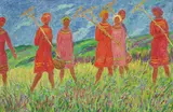 Untitled by Yevgeniya Kuzina-Lugovskaya, oil on canvas 59 x 89cm, sold Jun 2020