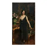 Giacomo Grosso, Portrait of a Woman in Black, oil on canvas