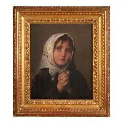 Supplication by Léon Bazille Perrault, oil on canvas, sold Mar 2026