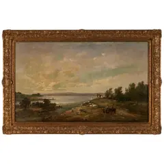 Alfred Vickers Sr., A Cliffside View, oil on canvas