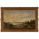 Alfred Vickers Sr., A Cliffside View, oil on canvas