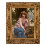 Guillaume Seignac, Coventina Gathering Water, oil on canvas