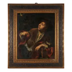 German & Austrian School, Der Vogelkäufer (The Bird Buyer), oil on canvas