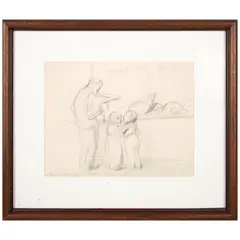 Comestible Javres by Jean-Louis Forain, pencil on paper, offered Mar 2026