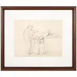 Jean-Louis Forain, Comestible Javres, pencil on paper