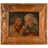 Marten van Cleve, Paying the Prostitute, oil on panel