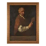 Spanish School, Portrait of a Man in Robes, Possibly Saint Francis Jerome, oil on canvas