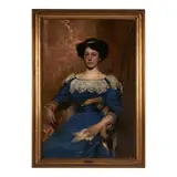 Cesare Tallone, Portrait of a Lady in Blue