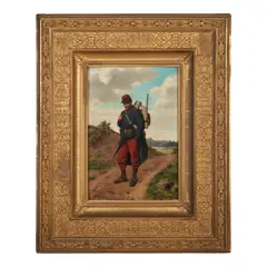 Paul Grolleron, French Infantryman, oil on panel