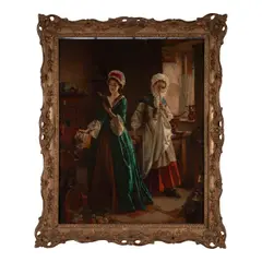 William Maw Egley, The Novel, oil on canvas