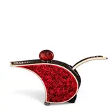 Porntip Sangvanich, Red and Black Teapot, porcelain, parcel-gilt, signed in gold 'Porntip Sangvanich