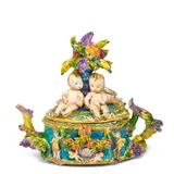 Beth Katleman, Dance Party (Teapot), glazed earthenware, signed in black 'B