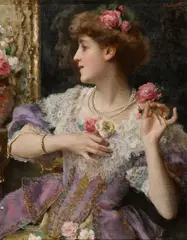 Federico Andreotti, A moment's reflection, oil on canvas