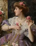 Federico Andreotti, A moment's reflection, oil on canvas