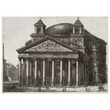 Luigi Rossini, Veduta del Pantheon di Agrippa, c. 1820, Etching on wove paper