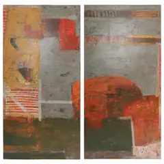 Sammy Peters, Emergence: affect: admission, mixed media on panel, in two parts