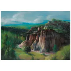Gene Hackman, Untitled Landscapes (A Group of Two), pastel on paper; oil on canvas