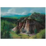 Gene Hackman, Untitled Landscapes (A Group of Two), pastel on paper; oil on canvas