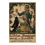 Guy Arnoux, Les Vins de Bourgogne, c. 1916, Lithographic poster in colors on wove paper linen-backed