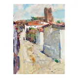 Doug Higgins, Midday, Spain, 1989, oil on Masonite