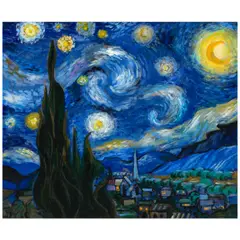 Gene Hackman, The Starry Night, oil on Masonite