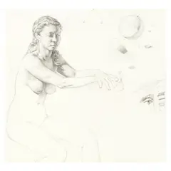 Anthony John Ryder, Figure Study and Head (A Group of Two), both graphite on paper