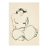 Yvonne Cheng, Portrait of a Seated Nude, 1984, ink on paper