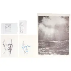 Gene Hackman, A Group of Studies, various media on paper