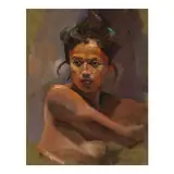 Gene Hackman, Female Portraits (A Group of Four), oil on canvas; oil on Masonite; pastel on pastel paper; oil on Masonite