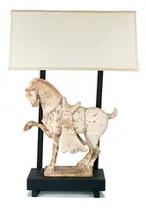 William 'Billy' Haines, Table Lamp with Tang Style Figure, Custom designed for the 1015 North Beverly Drive residence; this example commiss