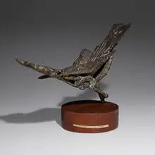 Filippo Chissotti, Uccello notturno, 1964, bronze, wood