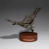 Filippo Chissotti, Uccello notturno, 1964, bronze, wood