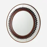Fratelli Marelli, Mirror, c. 1945, walnut, mirrored glass