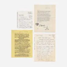 Charles and Ray Eames, collection of four letters, c. 1950-1985, ink on paper