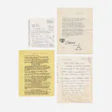 Charles and Ray Eames, collection of four letters, c. 1950-1985, ink on paper