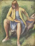 Bernard Meninsky, Untitled, oil on canvas 41 x 30.5cm .