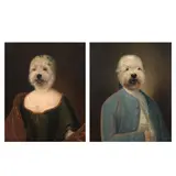Thierry Poncelet, Viscountess and Sir Robert, oil on canvas