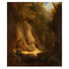 Andrew Wilson, St Benedict, Subiaco, oil on canvas