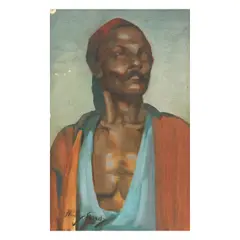Dudley Hardy, Portrait of a man, oil on paper