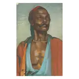 Dudley Hardy, Portrait of a man, oil on paper