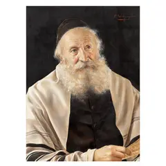 Otto Eichinger, Portrait of a rabbi, oil on panel
