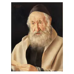 Otto Eichinger, The rabbi, oil on panel