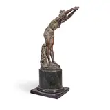 Ordoardo Tabacchis, early 20th century patinated bronze figure of La Tuffolina, patinated bronze