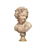 Fernand Cian, terracotta bust of a bacchante, terracotta