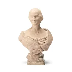 Joseph Edgar Boehm, late 19th century terracotta bust of a lady, terracotta