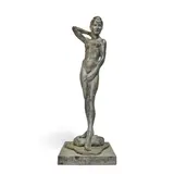 Enzo Plazzotta, bronze figural study of a young girl