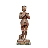Antonin Mercié, bronzed spelter figure of 'Jehanne d'Arc (Joan of Arc)'