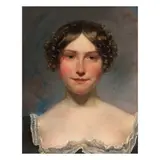Margaret Sarah Carpenter, Portrait of a young woman, bust-length in a lace-trimmed black dress, oil on canvas