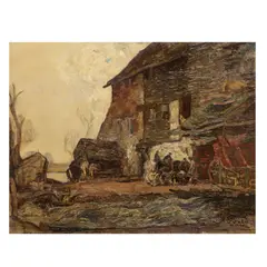 Houghton Mill, St Ives by William Watt Milne, oil on canvas, offered Apr 2026